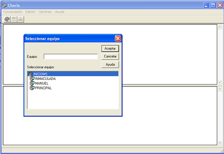 Establecer comunicación con otros equipos de tu red 3 WinChat