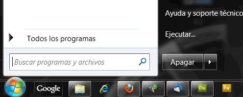 Buscar programas y archivos