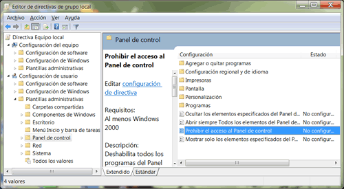 Editor Directivas de Grupo