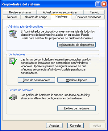 Propiedades sistema