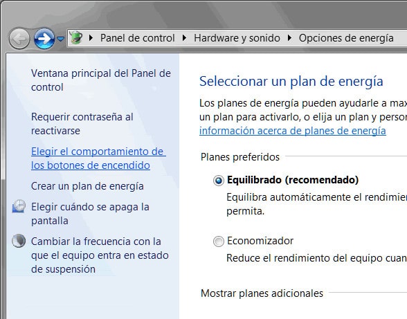 Botones encendido
