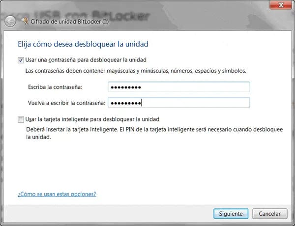 Cifrado de unidad BitLocker
